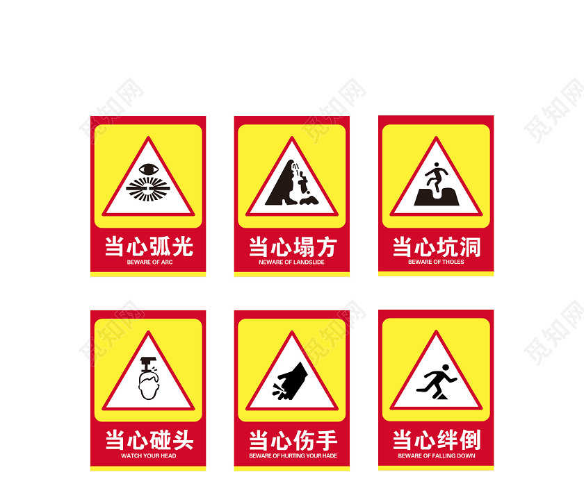安全标志安全提示工地安全标识牌