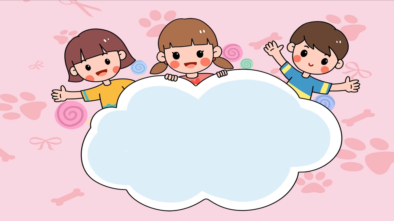 儿童棒棒糖粉色卡通教育文艺童趣边框视频背景